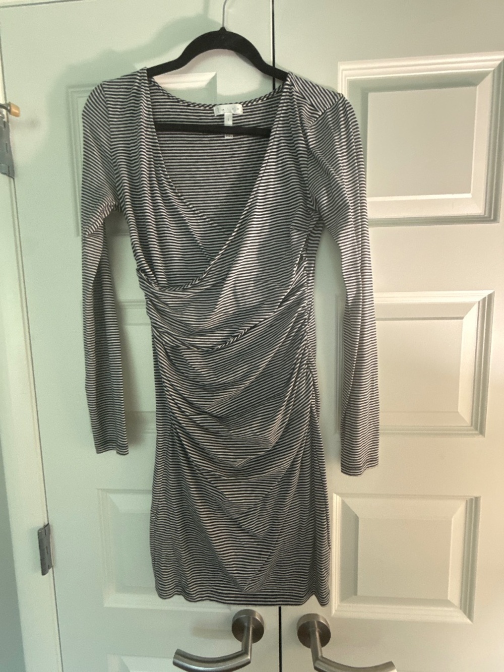 Leith Black and White Striped Dress